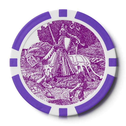 Purple poker chips