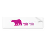 Purple Polar Bear Bumper Sticker