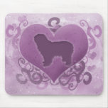 Purple Polish Lowland Sheepdog Valentine Mousepad