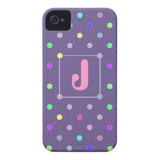 Purple Polka-dot iphone4/4s Id case iPhone 4 Case-Mate Case