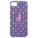 Purple Polka-dot iphone4 Id case iPhone 5 Cover