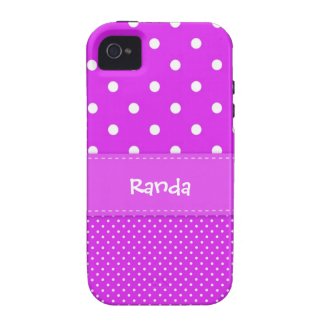Purple Polka Dot iPhone 4 Case
