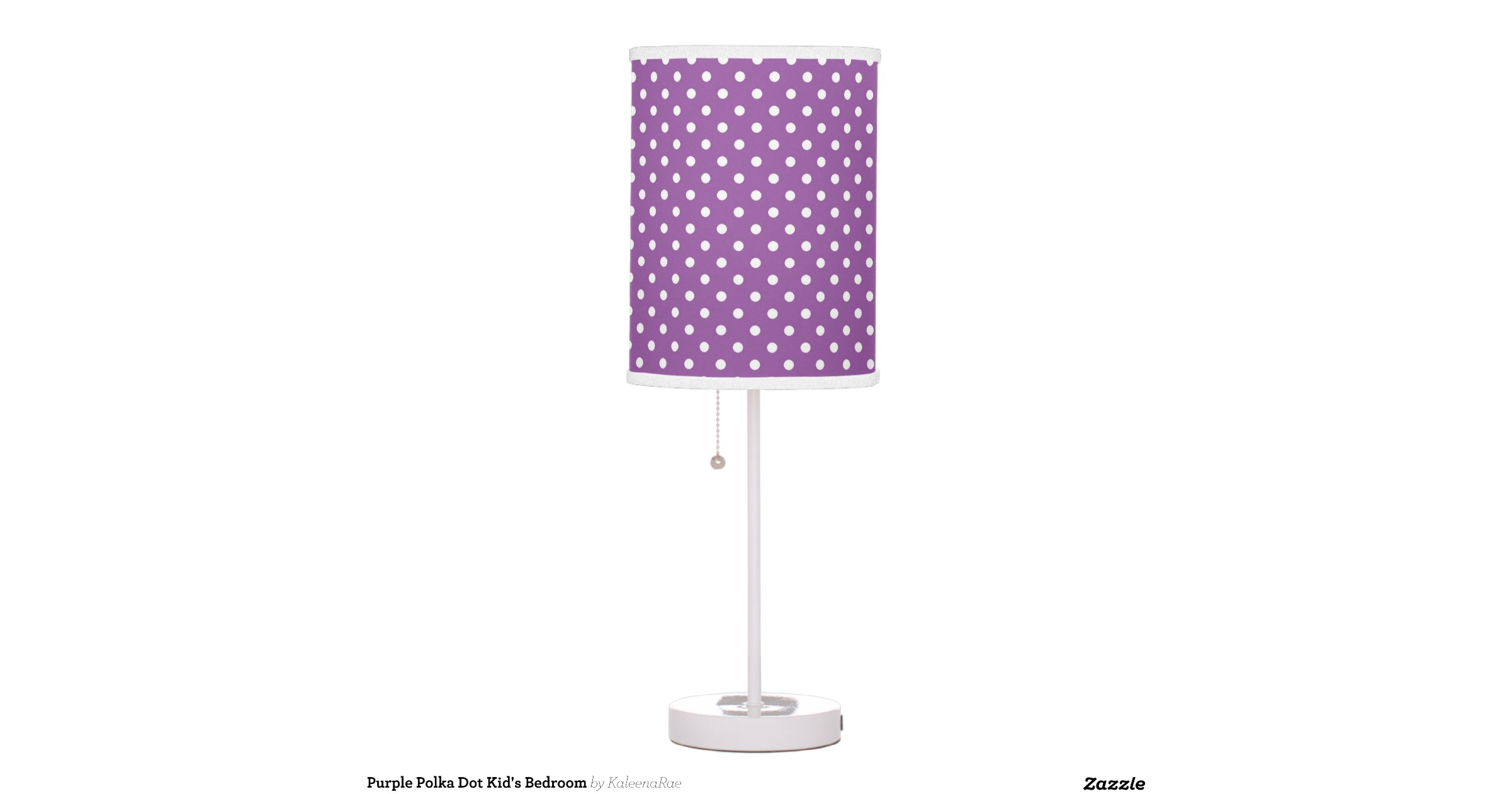 Purple Polka Dot Kid's Bedroom Desk Lamps | Zazzle