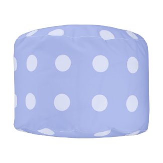 Purple Polka-dot Pouf Round Pouf