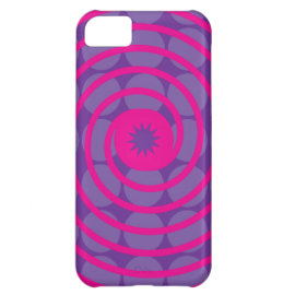 Purple Polka Dots and Pink Swirls Pattern iPhone 5C Covers