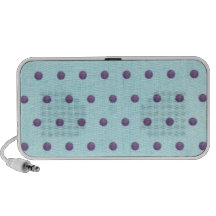 Purple Polka Dots Blue Speaker