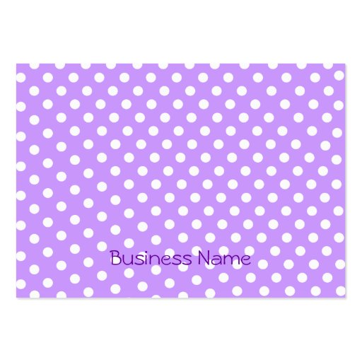Purple Polka Dots Business Cards (back side)