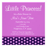 Purple Polka Dots Little Princess Baby Shower Ver invitations