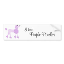 Purple Poodle bumper stickers by trennea Purple Poodle bumper stickers