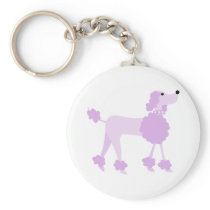 Purple Poodle Key Chains