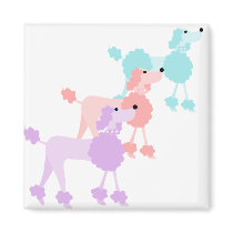 Purple Poodle magnets by trennea Purple Poodle magnets