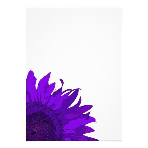 Purple Pop Art Flower Graduation Party Invitation
