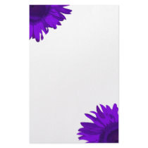 Purple Pop Art Flower Stationery