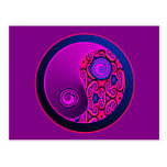 Purple Pop Yin Yang Post Card