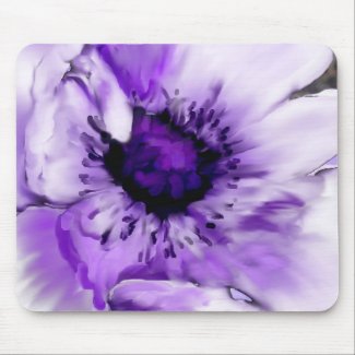 Purple Poppy Digital Painting Mousepad mousepad