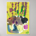 Purple Posies Print