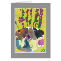 Purple Posies with Disability quote card cards