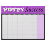 Purple Potty Training Success Charts Customized Letterhead