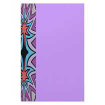 Purple POW Abstract Art Stationery