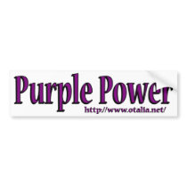 Purple Power Bumper Sticker bumper stickers by donnapool Purple Power Bumper Sticker bumper stickers
