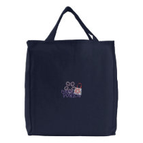 Purple Power embroidered bags by ZazzleEmbroidery Purple Power embroidered bags
