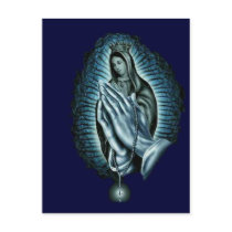 Purple Prayer Blessed Virgin Mary Postcard