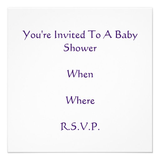Purple Pregnancy Baby Shower invitations By Renee
