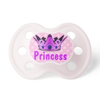 Purple Princess Crown Baby Pacifier