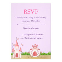 Purple Princess RSVP Custom Invites