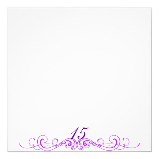 Purple Princess Tiara Quinceanera Invitation