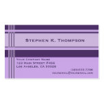 Purple Professional Stripes Block Business Card Template