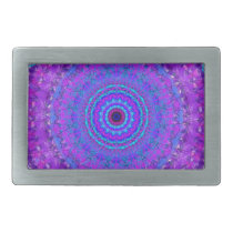 Purple Psyche Mandala kaleidoscope belt buckle belt buckles