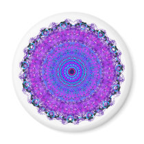 Purple Psyche Mandala kaleidoscope fridge magnet magnets