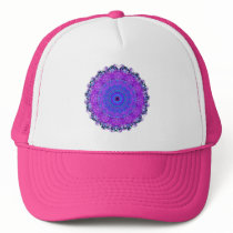 Purple Psyche Mandala kaleidoscope hat hats