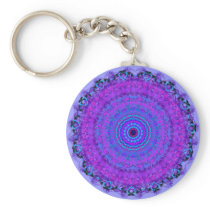 Purple Psyche Mandala kaleidoscope keychain keychains