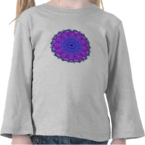 Purple Psyche Mandala kaleidoscope Kids top t-shirts