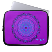Purple Psyche Mandala kaleidoscope laptop bag laptop sleeves