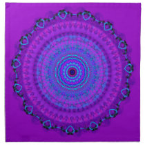 Purple Psyche Mandala kaleidoscope Napkin set napkins