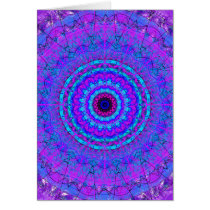 Purple Psyche Mandala kaleidoscope note card cards