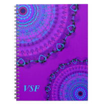 Purple Psyche Mandala kaleidoscope notebook notebooks