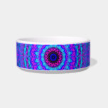 Purple Psyche Mandala kaleidoscope pet bowl