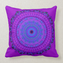Purple Psyche Mandala kaleidoscope pillow cushion pillows