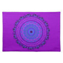 Purple Psyche Mandala kaleidoscope placemat placemats