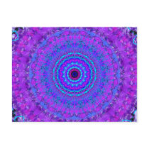 Purple Psyche Mandala kaleidoscope postcard postcards