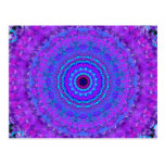 Purple Psyche Mandala kaleidoscope postcard