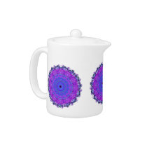 Purple Psyche Mandala kaleidoscope teapot teapots