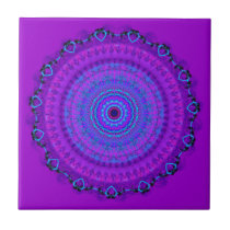 Purple Psyche Mandala kaleidoscope tile tiles