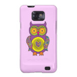 Purple Psychedelic Owl Samsung Galaxy S Case