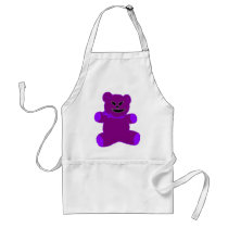 Purple Psycho Teddy aprons