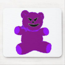 Purple Psycho Teddy mousepads by OnlyFunStuff Purple Psycho Teddy mousepads